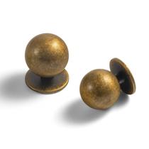 Botões de gabinete Yanxia, pacote com 12, 2,9 cm, latão antigo redondo