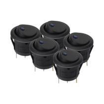 Botões De Interruptor LED 12V ON/OFF Master Para Caminhão, Trailer, Caravana, RV Automotivo 5 Peças