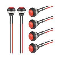 Botões De Pressão Momentâneos Impermeáveis Vermelhos 6pçs 12MM ON/OFF Redondos Mini 1A 250V 3A 125V