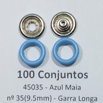 Botões de Pressão Nº 35 Colorido Latão Variados Tic-Tac Azul Maia 9,5mm 50Un 100Un 200Un roupa infantil Botão 45035V