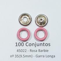 Botões de Pressão Nº 35 Tic-Tac Colorido Latão Sortidos Rosa Barbie 9,5mm 50Un 100Un 200Un roupa infantil Botão 45022V
