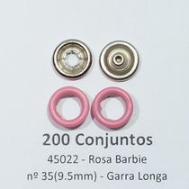 Botões de Pressão Nº 35 Tic-Tac Colorido Latão Sortidos Rosa Barbie 9,5mm 50Un 100Un 200Un roupa infantil Botão 45022V