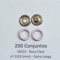 Botões de Pressão Nº 35 Tic-Tac Colorido Latão Sortidos Rosa Claro 9,5mm 50Un 100Un 200Un roupa infantil Botão 45015V