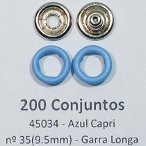 Botões de Pressão Nº 35 Tic-Tac Sortidos Colorido Latão Azul Capri 9,5mm 50Un 100Un 200Un roupa infantil Botão 45034V
