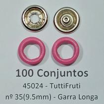 Botões de Pressão Nº 35 Tic-Tac Sortidos Colorido Latão TuttiFruti 9,5mm 50Un 100Un 200Un roupa infantil Botão 45024V