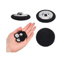 Botões De Veludo Preto 20 Peças 23mm Redondos Cobertos De Tecido Com Haste De Ferro Para Costura Botões De Veludo Preto 20 Peças 23mm Redondos Cobertos De Tecido Com Haste De Ferro Para Costura