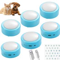 Botões Falantes para Pets Topodome, Kit com 6 Unidades Recarregáveis, 200 g Botões Falantes para Pets Topodome, Kit com 6 Unidades Recarregáveis, 200 g