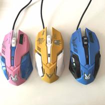 Botões Gaming Breathing Led Backlit Gaming Mouses D.va USB