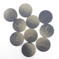 Botões Grande 2 Furos Fosco Plástico ABS Marrom 27mm 44270 Botao decorativo para confecção roupas e artesanato