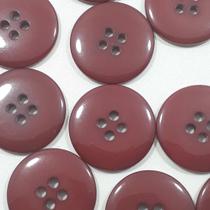 Botões Grande 4 Furos Brilhante Plástico ABS Marrom 28mm 44260 Botão decorativo para uniformes e camisas Botões Grande 4 Furos Brilhante Plástico ABS Marrom 28mm 44260 Botão decorativo para uniformes e camisas
