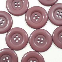 Botões Grandes 4 Furos Brilhante Plástico ABS Marrom 27mm 44221 Botao Alfaiataria para confecção roupas e artesanato Botões Grandes 4 Furos Brilhante Plástico ABS Marrom 27mm 44221 Botao Alfaiataria para confecção roupas e artesanato