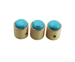 Botões para Baixo e Guitarra guyker Dome Liga de Zinco Eixo de 6mm 3 Peças