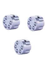 Botões para Guitarra Guyker 3 Unidades Latão CNC Eixo 6mm Cromado Botões para Guitarra Guyker 3 Unidades Latão CNC Eixo 6mm Cromado