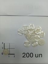 Botões Perolado 11mm 4 Furos Brilho 50Un 100Un 200Un Confecção Artesanatos Camisas Casaco Botão 44939