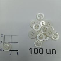 Botões Perolado 11mm 4 Furos Brilho 50Un 100Un 200Un uniformes camisas casacos ternos Botão 44945
