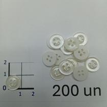 Botões Perolado 11mm 4 Furos Brilho 50Un 100Un 200Un uniformes camisas casacos ternos Botão 44945