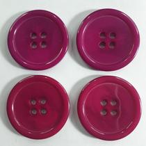 Botões Rosa 30mm 4 Furos Plástico Brilhante Perolado Luxo 12 Un 24 Un 48 Un uniformes casacos ternos Botão 44301V Botões Rosa 30mm 4 Furos Plástico Brilhante Perolado Luxo 12 Un 24 Un 48 Un uniformes casacos ternos Botão 44301V