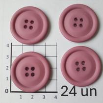 Botões Rosa Chá 33mm 4 Furos Plástico Fosco 12 Un 24 Un 48 Un confecção artesanatos e camisas casaco Botão 44289V Botões Rosa Chá 33mm 4 Furos Plástico Fosco 12 Un 24 Un 48 Un confecção artesanatos e camisas casaco Botão 44289V