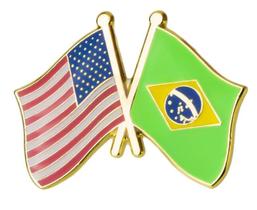 Bótom Pin Broche Pin Bandeira Brasil X Estados Unidos Eua