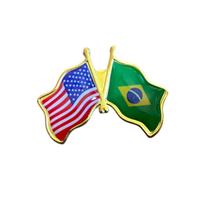 Bótom Pin Broche Pin Bandeira Brasil X Estados Unidos Eua