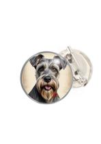 Boton Cão Schnauzer Arte