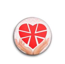 Boton Dizimista Alumínio Broche Alfinete Boton Dizimista Alumínio Broche Alfinete