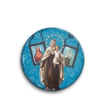Boton Nossa Senhora do Carmo Aluminio Broche Alfinete Boton Nossa Senhora do Carmo Aluminio Broche Alfinete