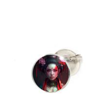 Boton Oiran Japonesa Cyberpunk