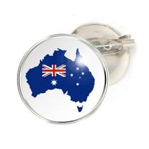 Boton ou Botton Mapa e Bandeira da Austrália Boton ou Botton Mapa e Bandeira da Austrália