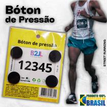 Bóton pressão Liso Preto número peito corrida de rua c/ 4 unid.