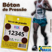 Bóton pressão Marrom número peito corrida de rua c/ 4 unid.
