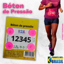 Bóton pressão Pink número peito corrida de rua c/ 4 unid.