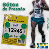 Bóton pressão Verde número peito corrida de rua c/ 4 unid.