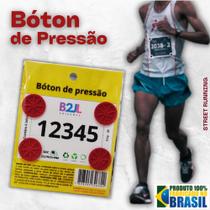 Bóton pressão Vermelho número peito corrida de rua c/ 4 unid.