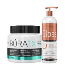 Botox Boratx 1Kg Redutor de Volume + Cauter Gloss 500ml Espelhamento