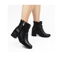 Bottero Bota Cano Curto em Couro Salto 6 cm Ref. 346907