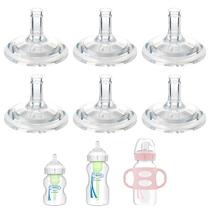 Bottle Nipple XUNICUTE Sippy Straw para garrafas de gargalo largo, 6 unidades