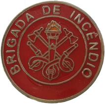 Botton 100% metal niquelado, tipo broche, modelo Brigada de Incêndio, 20mm Botton 100% metal niquelado, tipo broche, modelo Brigada de Incêndio, 20mm