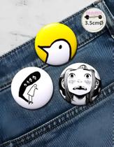 Botton Gedumix Anime Mangá Boa Noite Punpun 1.0 - 3 Peças Botton Gedumix Anime Mangá Boa Noite Punpun 1.0 - 3 Peças