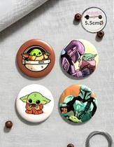 Botton GEDUMIX The Mandalorian Baby Yoda 1.0 - 4 Peças