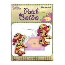 Botton Patch Menina Vestido Rosa 2067 - 2 Unid