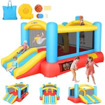 Bounce House AKEYDIY inflável para crianças de 3 a 12 anos com 2 escorregadores Bounce House AKEYDIY inflável para crianças de 3 a 12 anos com 2 escorregadores