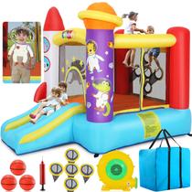 Bounce House inflável Whubefy 215x178x210 cm Slide Basketball