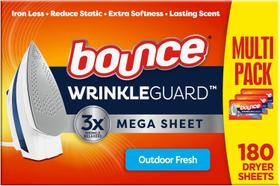 Bounce Mega Lenço Amaciante Roupas Outdoor Fresh 180 Lenços