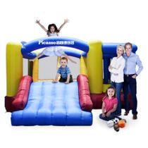 Bouncer inflável PicassoTiles KC102 3,7 x 3 m com escorregador e bolas