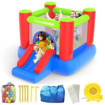 Bouncer inflável PicassoTiles KC106 2,4 x 2,1 m com 50 Pit Balls