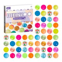 Bouncy Balls Deeinyoo 100 unidades coloridas pequenas com caixa de presente para crianças