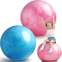 Bouncy Balls Jadive Marbleized 60 cm com bomba de ar para crianças, 2 unidades