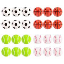 Bouncy Balls Pllieay 24 peças, 4 estilos, borracha esportiva, 27 mm, crianças