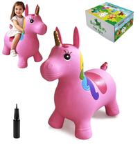 Bouncy Horse HotMax Unicorn para criança de 2 anos com bomba rosa